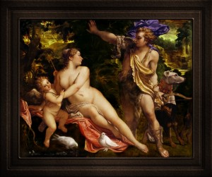 Venus Adonis and Cupid by Annibale Carracci Old Masters Classical Art Reproduction